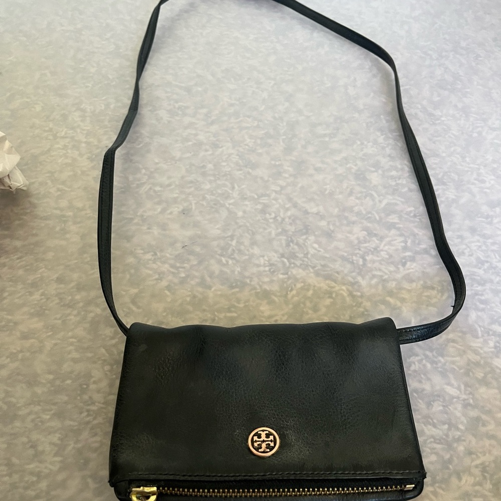 Tory Burch Black Leather Crossbody Bag